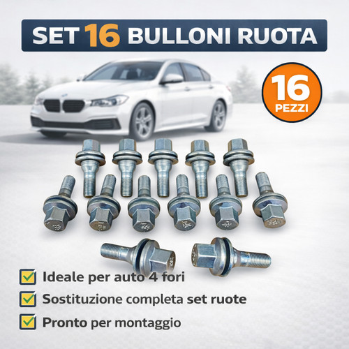 Kit bulloni ruota - 16, citroen